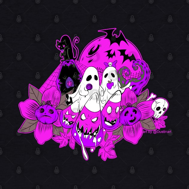 Halloween Love in Pink by Dustinart